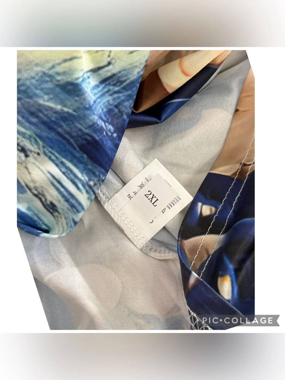 NWOT 2XL Van Gogh Starry Night Art Print Maxi Cami Dress Blue